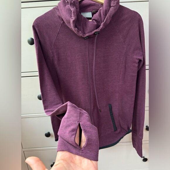 Athleta Women’s Sentry Terry Hoodie Women’s XS Purple Pullover Long Sleeve - Picture 8 of 15